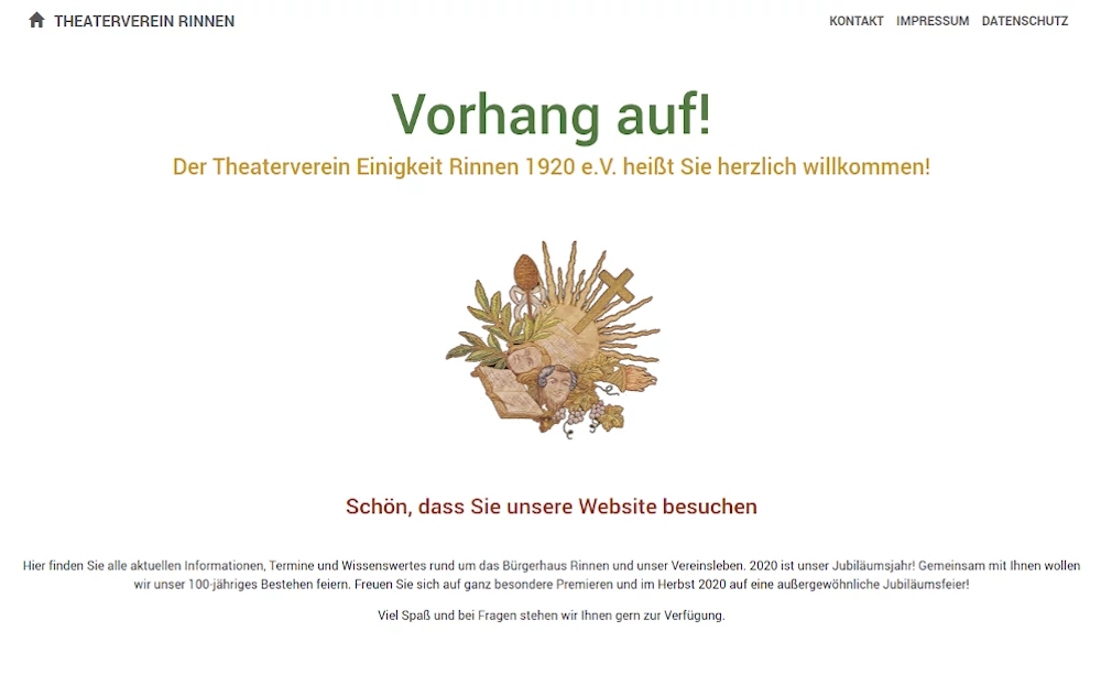 Theaterverein Einigkeit Rinnen 1920 e.V. - Webseite