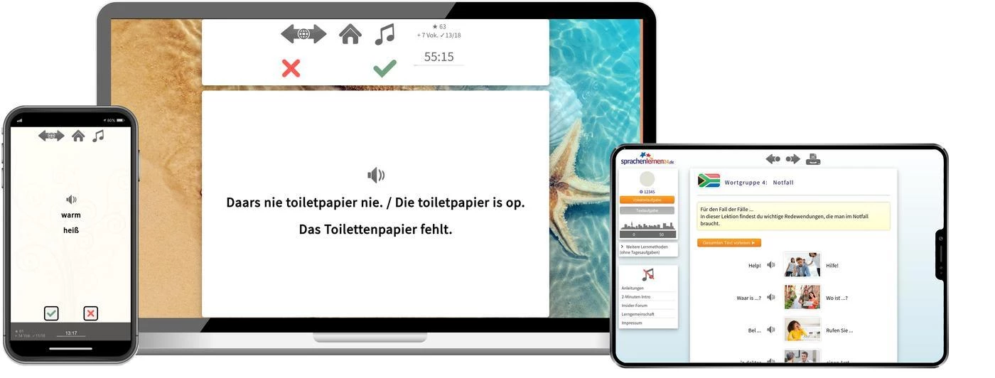 Afrikaans lernen, Afrikaans Sprachkurs Afrikaans lernen, Afrikaans Sprachkurs