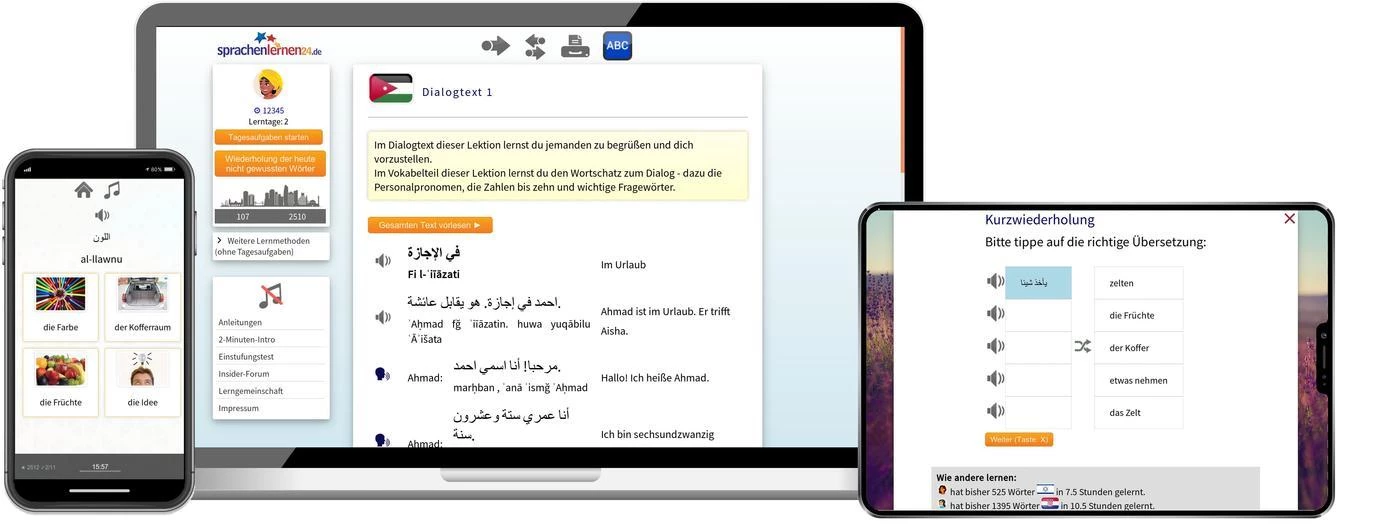 Jordanisch lernen, Jordanisch Sprachkurs