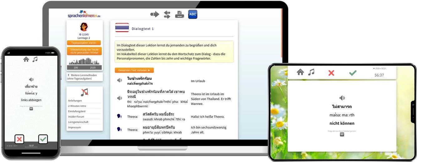 Thai lernen, Thai Sprachkurs
